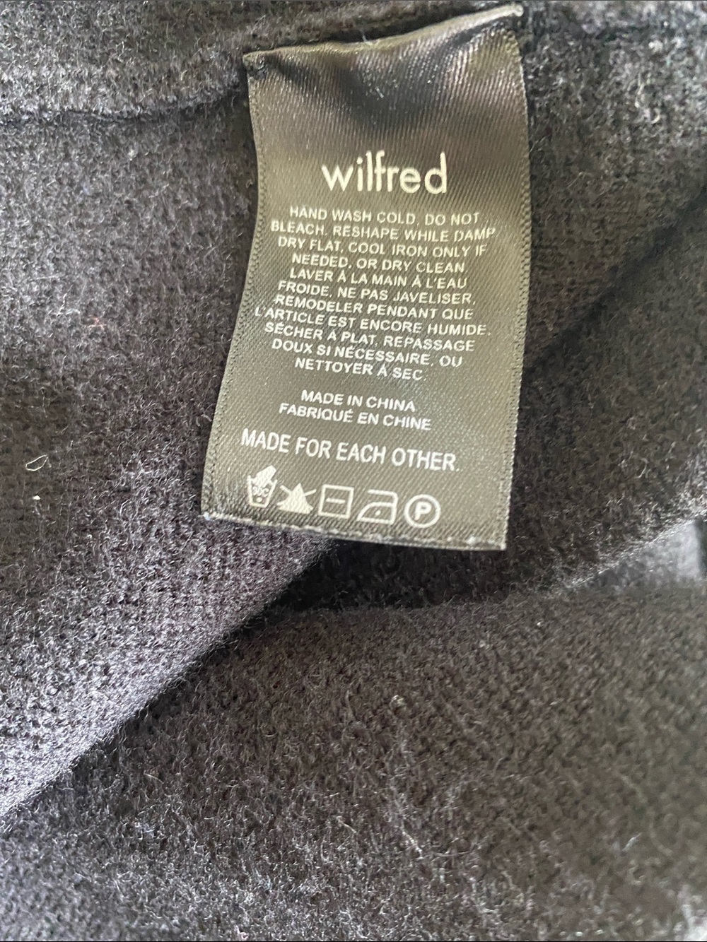 Wilfred Aritzia 100% Merino Wool Belted Open Front Long Cardigan Black Size S - Picture 5 of 9